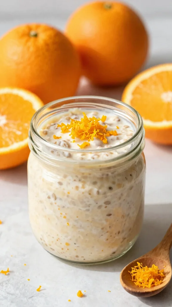 17 Overnight Oats with Chia Seeds Recipes - Fiber-Rich and Healthy Breakfasts - 10. Orange Creamsicle Overnight Oats 1
