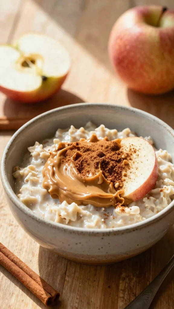 17 Overnight Oats with Peanut Butter Recipes - Creamy and Healthy Breakfasts - 3. Peanut Butter and Apple Pie Oats 1