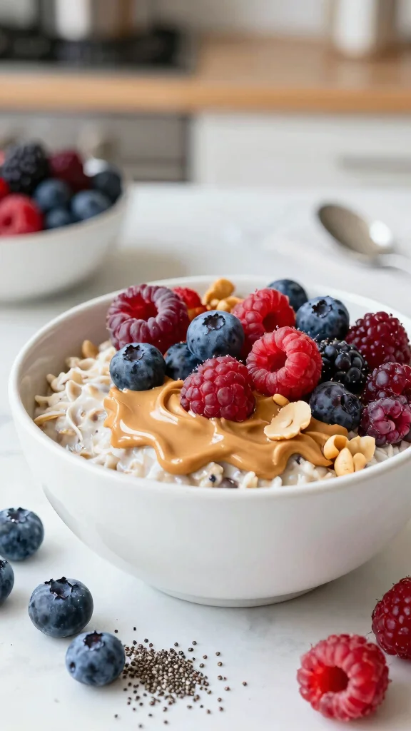 17 Overnight Oats with Peanut Butter Recipes - Creamy and Healthy Breakfasts - 4. Peanut Butter Berry Delight 1