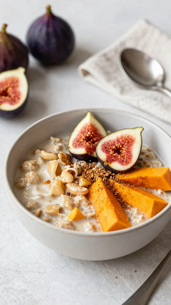 17 Pumpkin Pie Overnight Oats Recipes - Sweet and Healthy Breakfasts - 14. Pumpkin Spice Overnight Oats with Figs 1