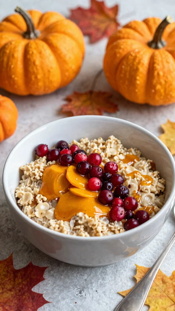17 Pumpkin Pie Overnight Oats Recipes - Sweet and Healthy Breakfasts - 15. Pumpkin Pie Overnight Oats with Cranberries 1