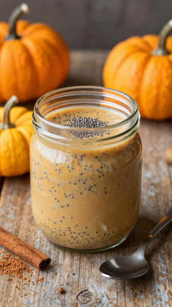 17 Pumpkin Pie Overnight Oats Recipes - Sweet and Healthy Breakfasts - 5. Overnight Pumpkin Spice Chia Oats 1