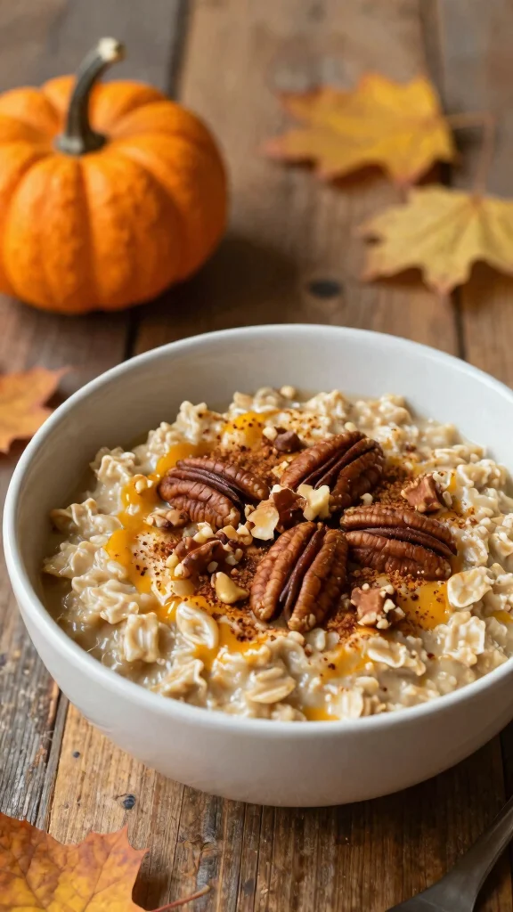 17 Rolled Oats Breakfast Recipes - Nutritious and Delicious Morning Meals - 10. Pumpkin Spice Oatmeal 1