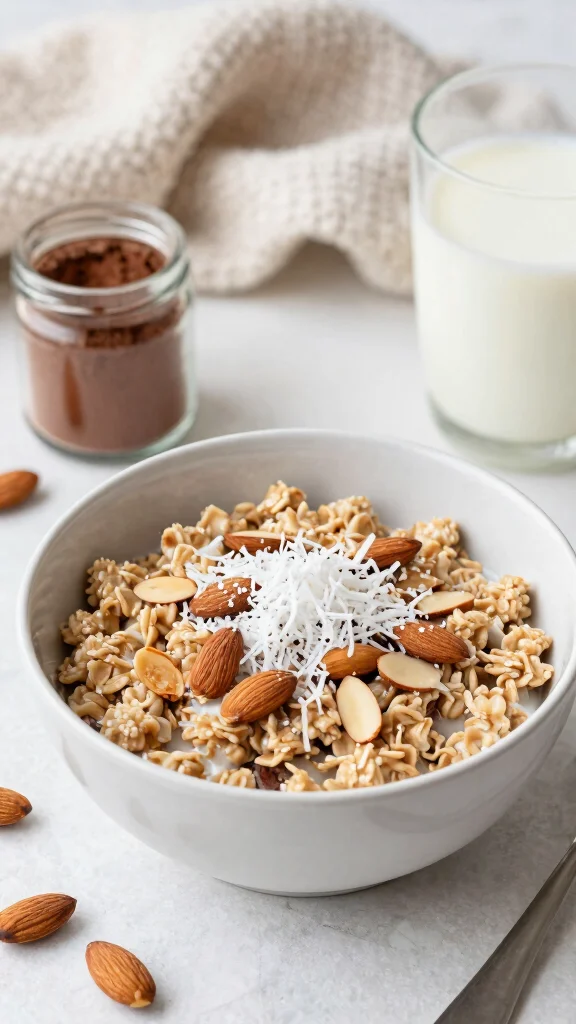 17 Rolled Oats Breakfast Recipes - Nutritious and Delicious Morning Meals - 11. Almond Joy Oatmeal 1