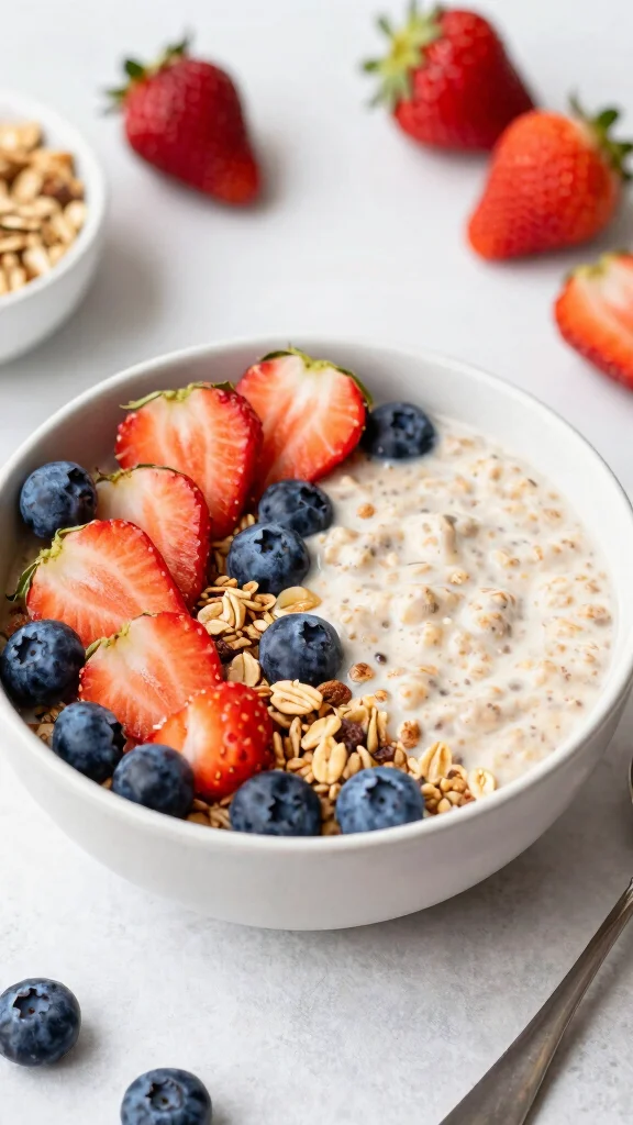 17 Rolled Oats Breakfast Recipes - Nutritious and Delicious Morning Meals - 16. Oatmeal Smoothie Bowl 1