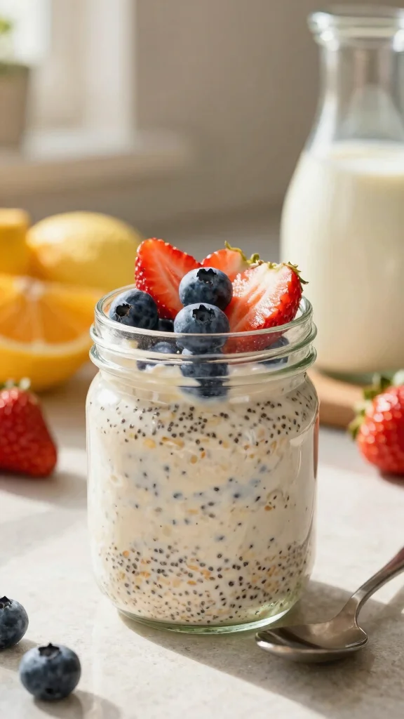 17 Rolled Oats Breakfast Recipes - Nutritious and Delicious Morning Meals - 2. Overnight Oats with Chia Seeds 1