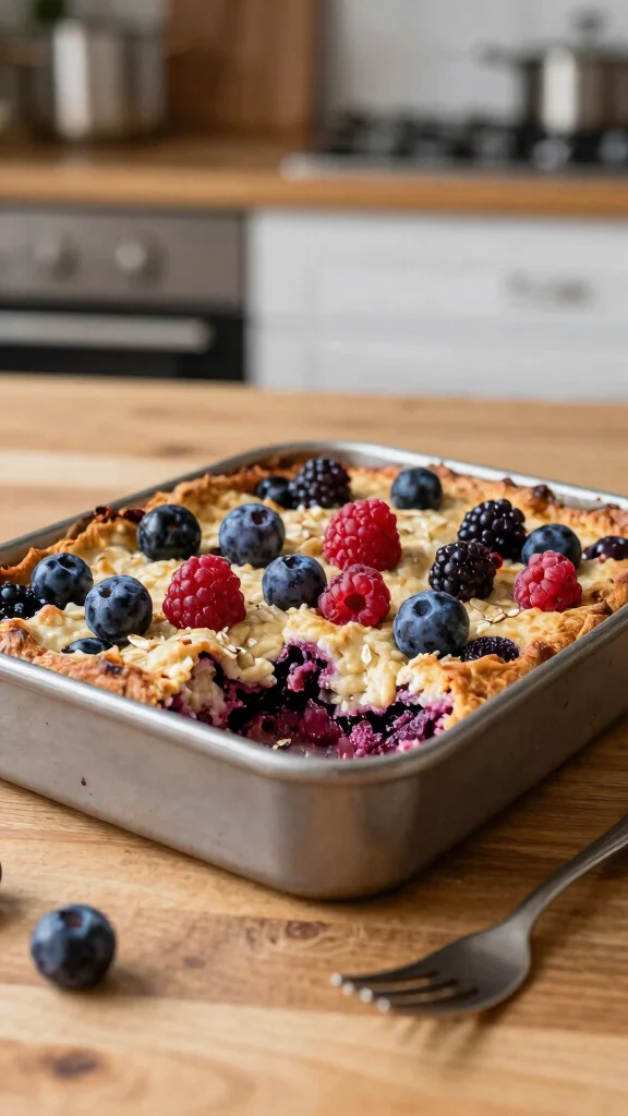 17 Rolled Oats Breakfast Recipes - Nutritious and Delicious Morning Meals - 6. Berry Oatmeal Bake 1