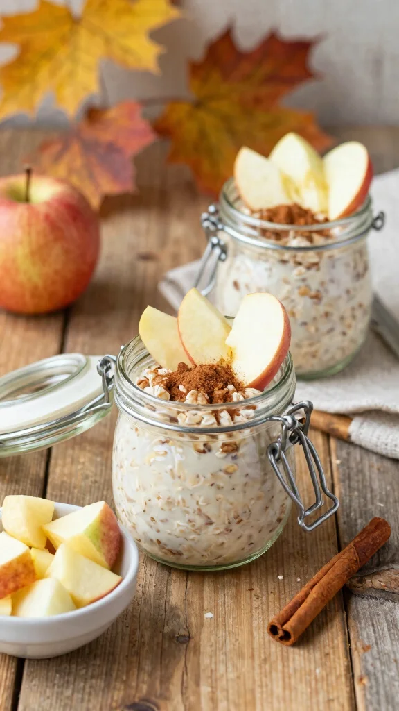 18 Apple Cinnamon Overnight Oats Recipes - Naturally Sweet and Healthy Breakfasts - 1. Classic Apple Cinnamon Overnight Oats 1