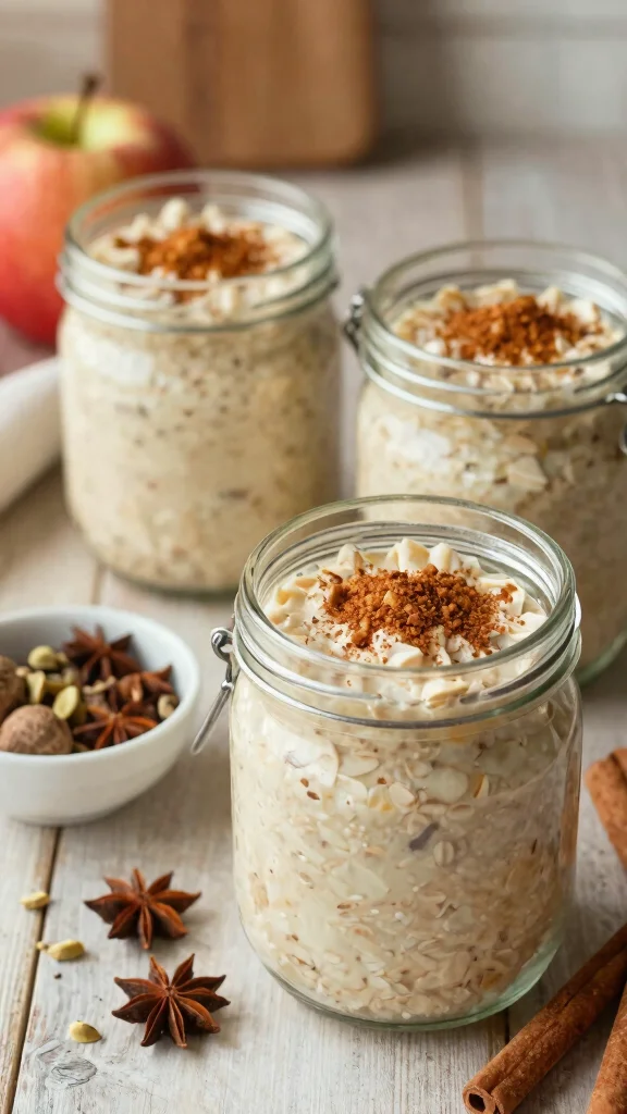 18 Apple Cinnamon Overnight Oats Recipes - Naturally Sweet and Healthy Breakfasts - 14. Spiced Apple Cinnamon Overnight Oats 1