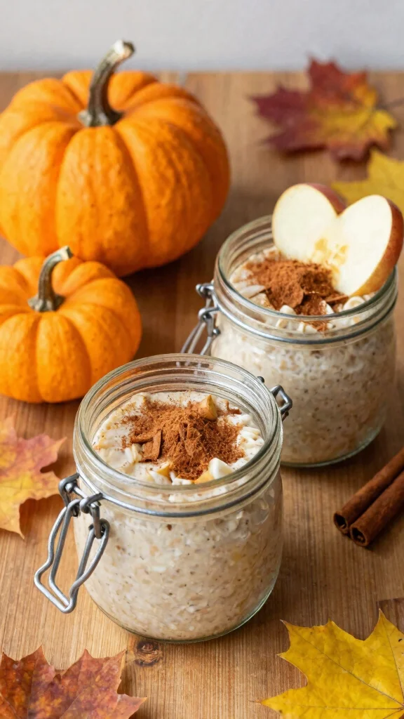 18 Apple Cinnamon Overnight Oats Recipes - Naturally Sweet and Healthy Breakfasts - 5. Pumpkin Spice Apple Cinnamon Overnight Oats 1