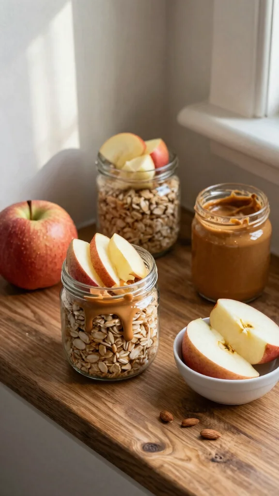 18 Apple Cinnamon Overnight Oats Recipes - Naturally Sweet and Healthy Breakfasts - 6. Almond Butter Apple Cinnamon Oats 1