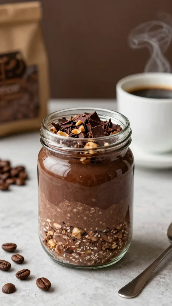 18 Best Overnight Oats Recipes - Delicious and Healthy Breakfast Ideas - 10. Mocha Overnight Oats 1