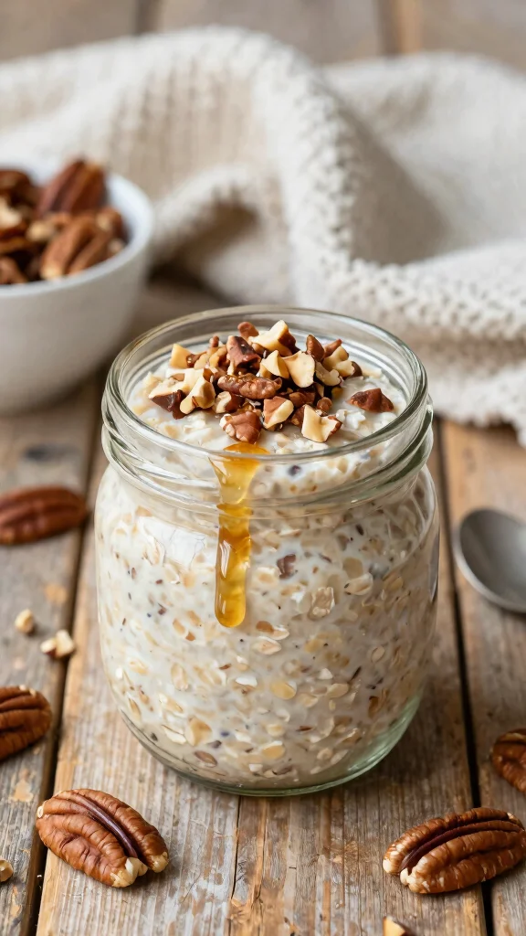18 Best Overnight Oats Recipes - Delicious and Healthy Breakfast Ideas - 11. Maple Pecan Overnight Oats 1
