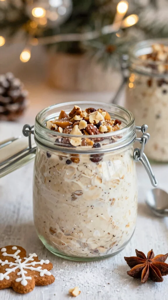 18 Best Overnight Oats Recipes - Delicious and Healthy Breakfast Ideas - 14. Gingerbread Overnight Oats 1