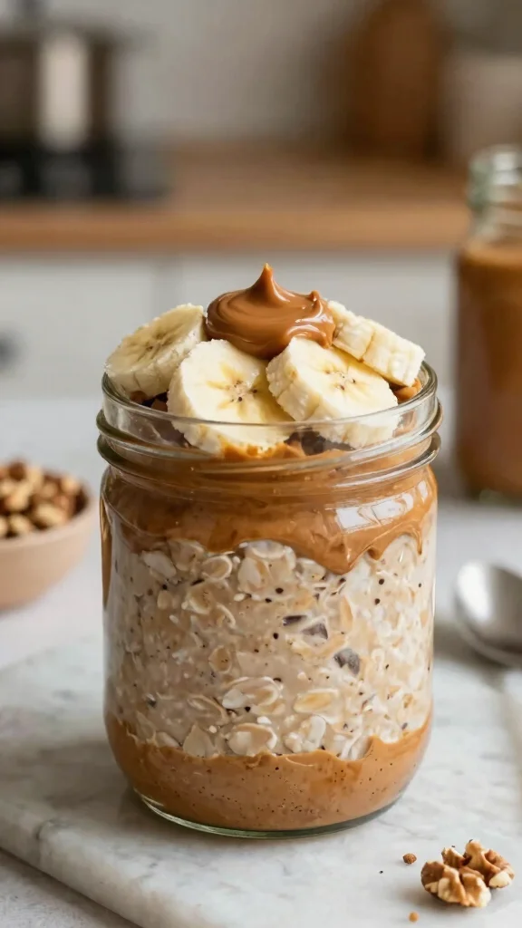 18 Best Overnight Oats Recipes - Delicious and Healthy Breakfast Ideas - 17. Spiced Nut Butter Overnight Oats 1