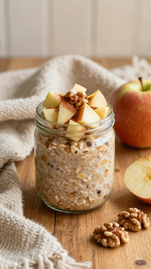 18 Best Overnight Oats Recipes - Delicious and Healthy Breakfast Ideas - 4. Apple Cinnamon Overnight Oats 1