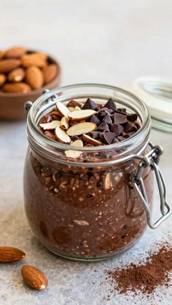 18 Best Overnight Oats Recipes - Delicious and Healthy Breakfast Ideas - 5. Chocolate Almond Overnight Oats 1