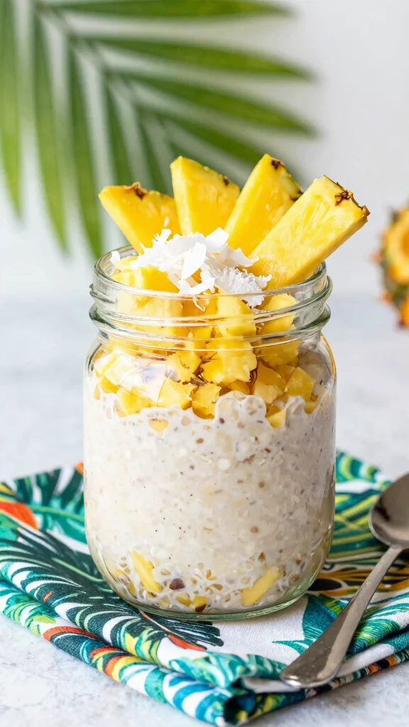 18 Best Overnight Oats Recipes - Delicious and Healthy Breakfast Ideas - 6. Tropical Coconut Overnight Oats 1