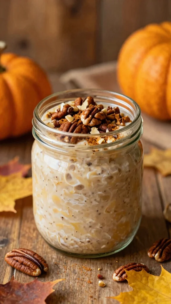 18 Best Overnight Oats Recipes - Delicious and Healthy Breakfast Ideas - 9. Pumpkin Spice Overnight Oats 1