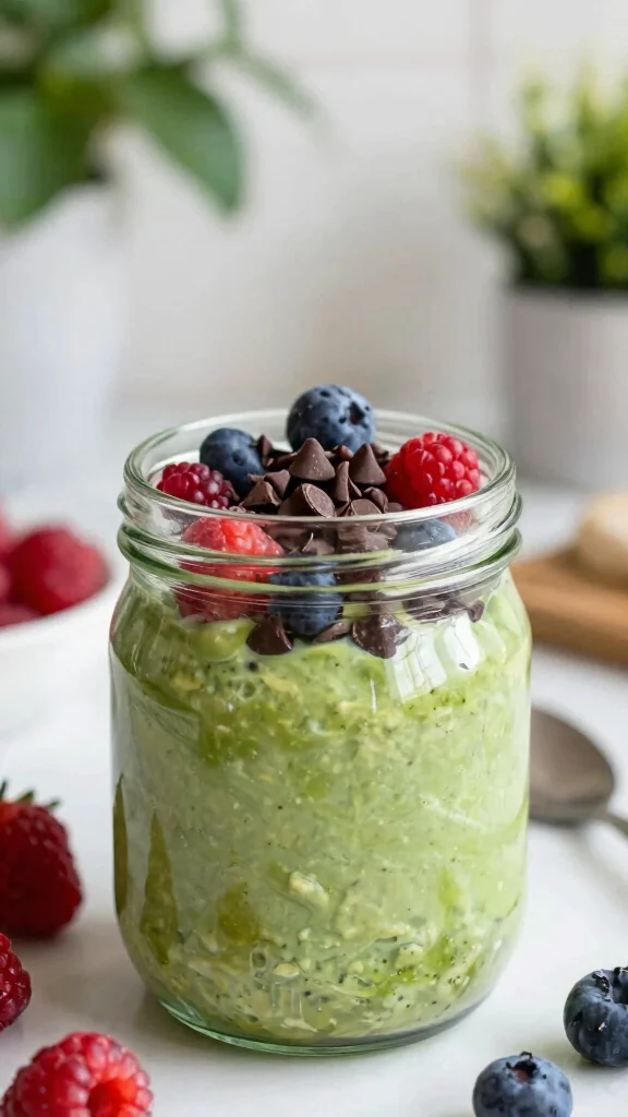 18 Cookie Dough Overnight Oats Recipes - Sweet and Healthy Breakfasts - 10. Matcha Cookie Dough Oats 1