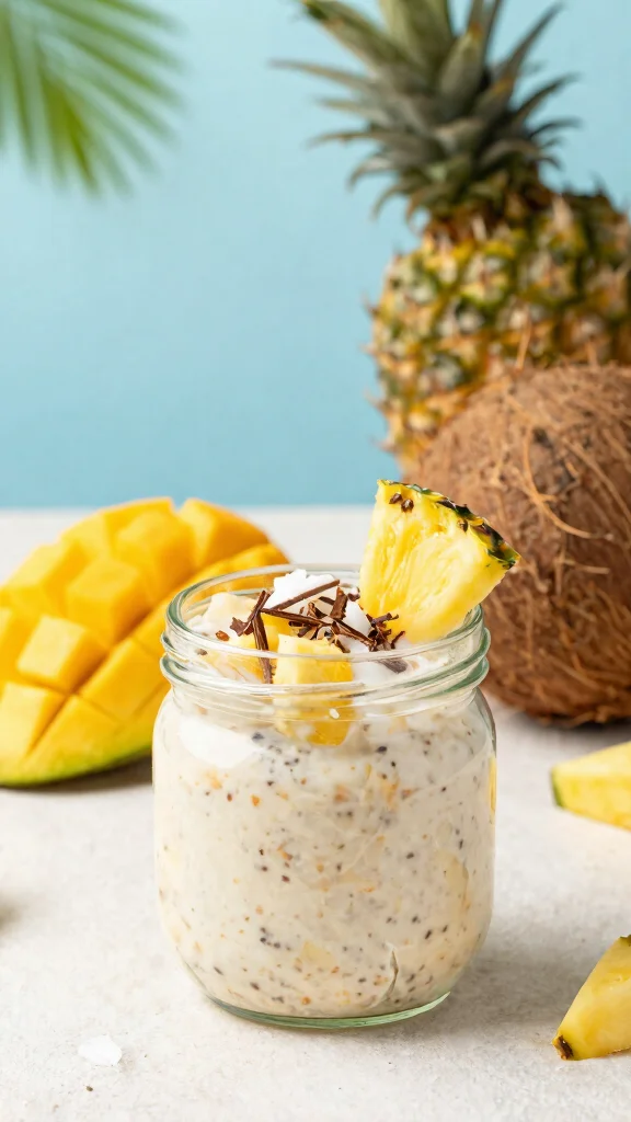 18 Cookie Dough Overnight Oats Recipes - Sweet and Healthy Breakfasts - 12. Tropical Cookie Dough Oats 1