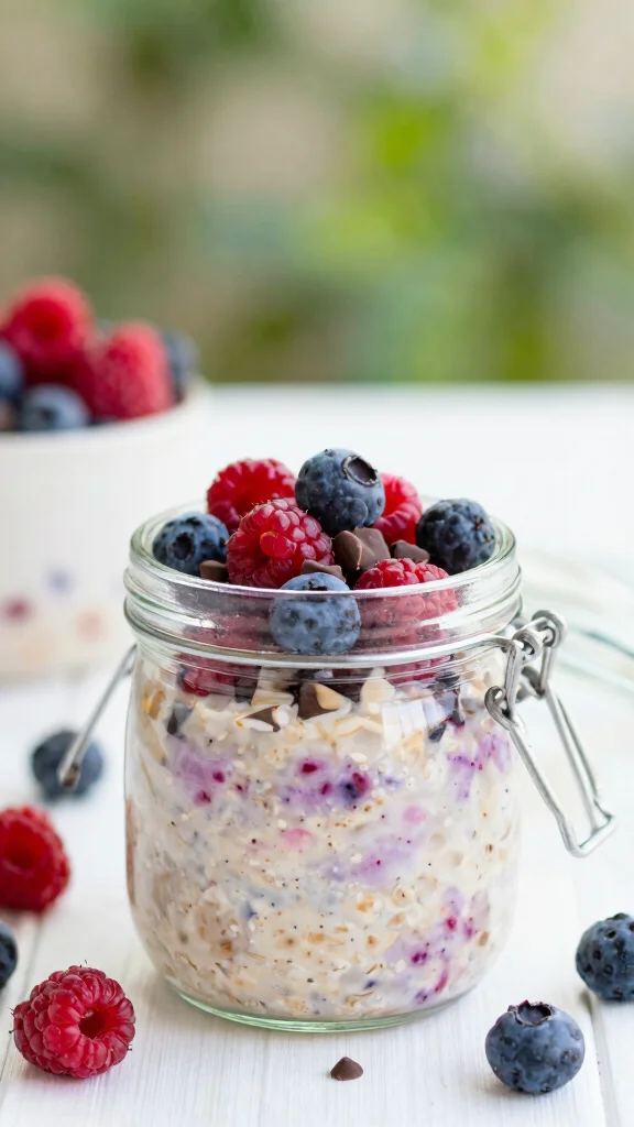 18 Cookie Dough Overnight Oats Recipes - Sweet and Healthy Breakfasts - 14. Berry Cookie Dough Oats 1