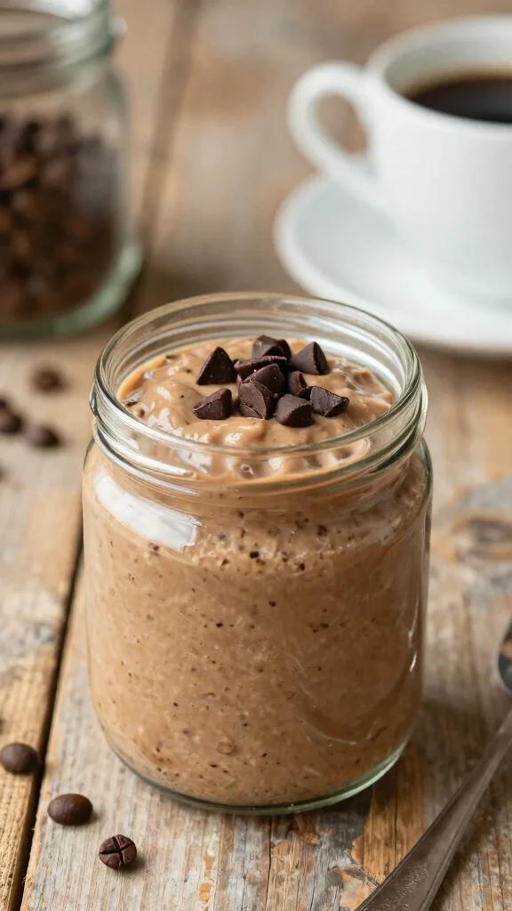 18 Cookie Dough Overnight Oats Recipes - Sweet and Healthy Breakfasts - 18. Mocha Cookie Dough Oats 1