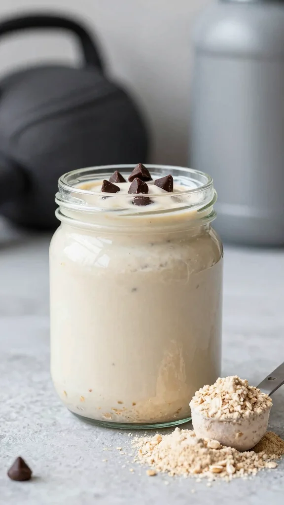 18 Cookie Dough Overnight Oats Recipes - Sweet and Healthy Breakfasts - 4. Cookie Dough Protein Oats 1