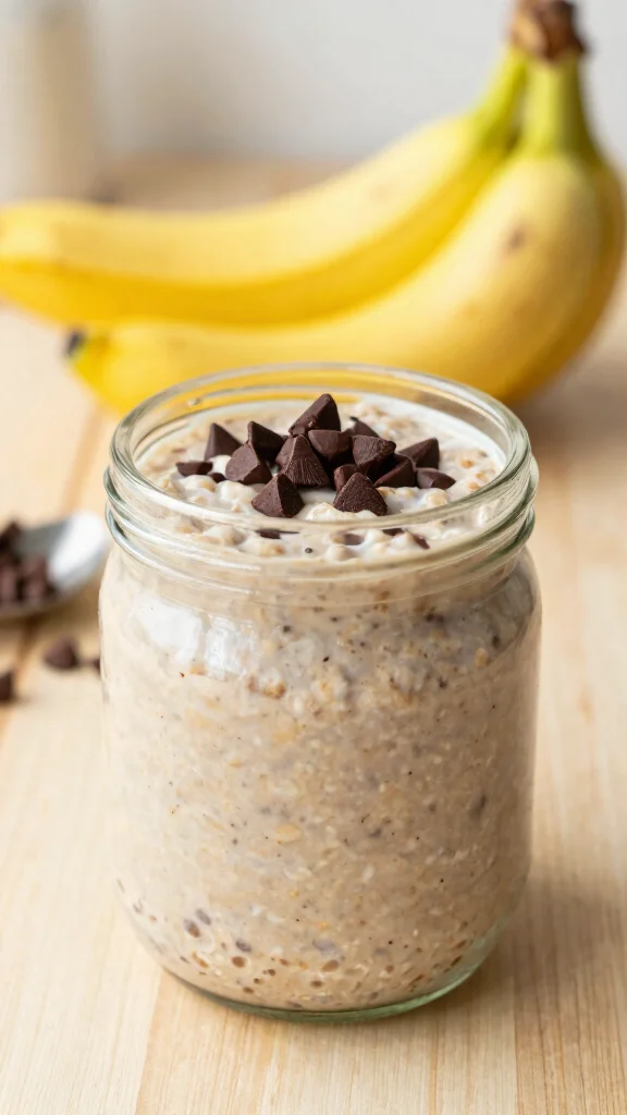 18 Cookie Dough Overnight Oats Recipes - Sweet and Healthy Breakfasts - 6. Banana Cookie Dough Oats 1