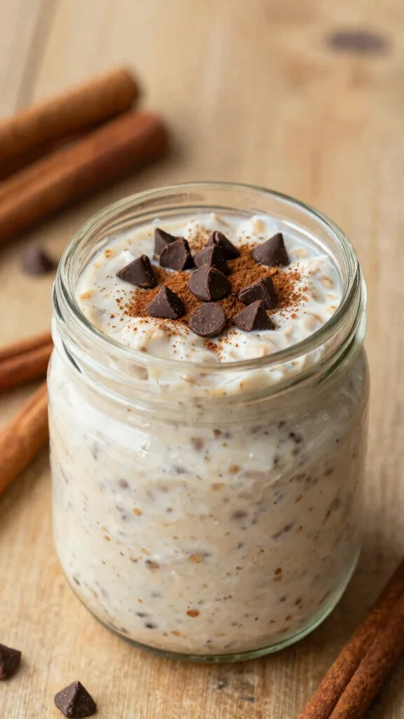 18 Cookie Dough Overnight Oats Recipes - Sweet and Healthy Breakfasts - 7. Cinnamon Roll Cookie Dough Oats 1