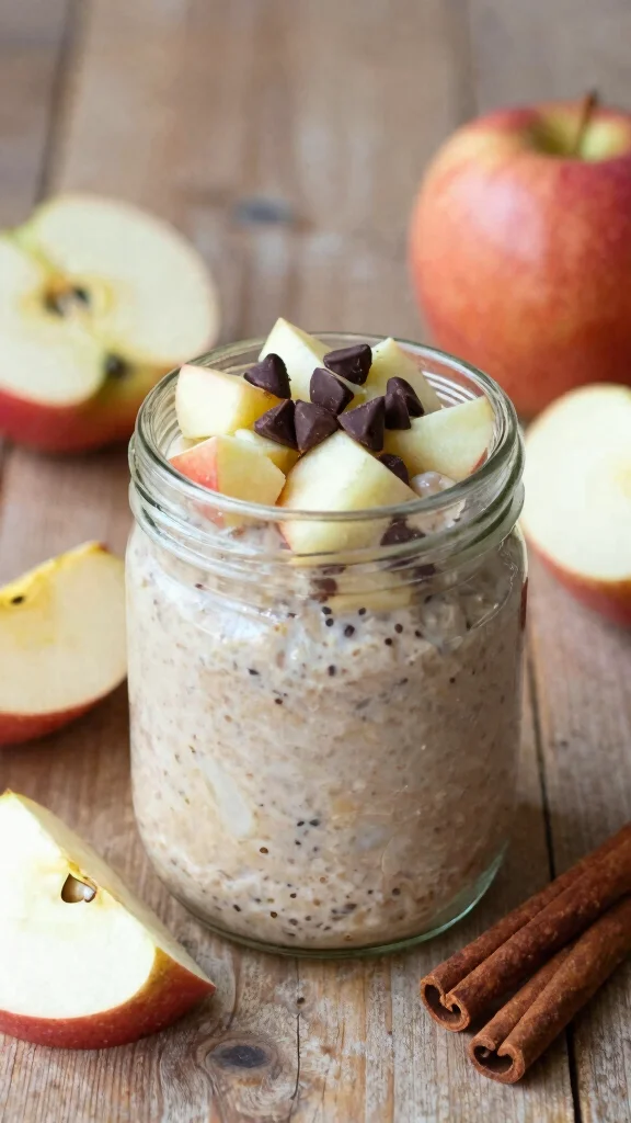 18 Cookie Dough Overnight Oats Recipes - Sweet and Healthy Breakfasts - 8. Apple Pie Cookie Dough Oats 1