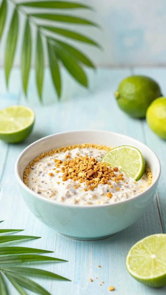 18 High Protein Oats Overnight Recipes - Nutritious and Filling Breakfasts - 16. Key Lime Pie Oats 1