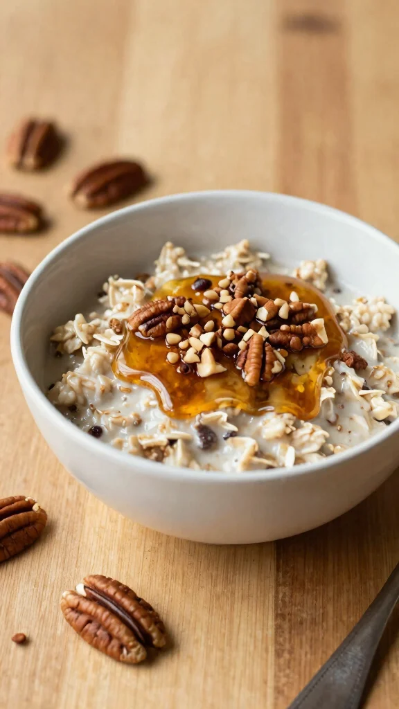 18 High Protein Oats Overnight Recipes - Nutritious and Filling Breakfasts - 17. Maple Pecan Oats 1