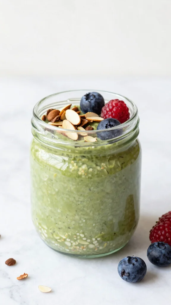 18 High Protein Oats Overnight Recipes - Nutritious and Filling Breakfasts - 5. Matcha Green Tea Oats 1