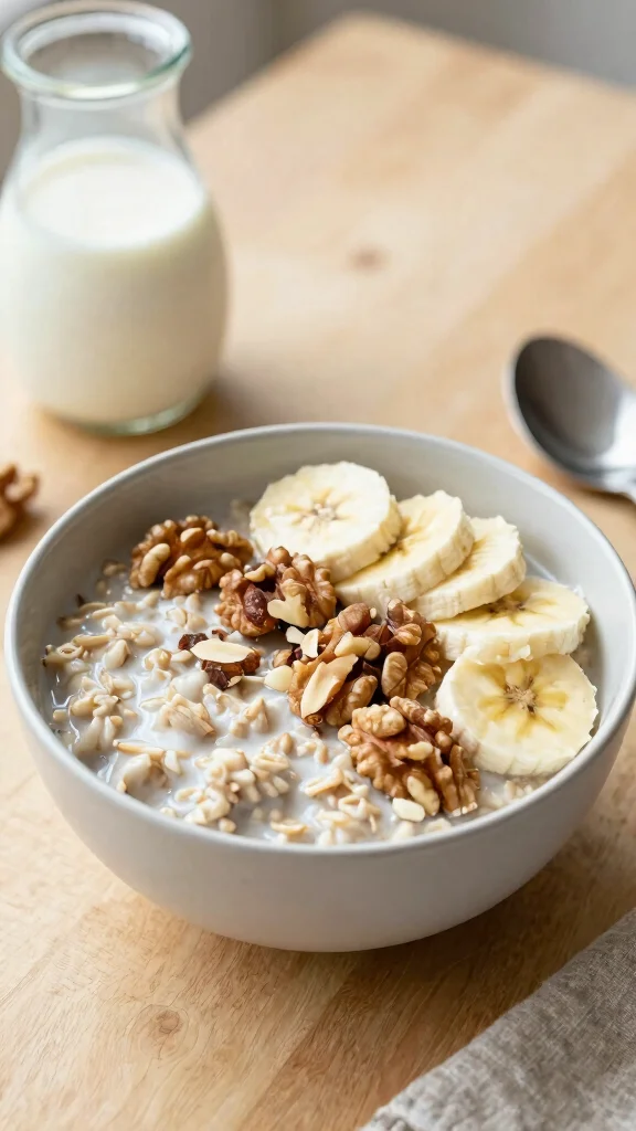 18 High Protein Oats Overnight Recipes - Nutritious and Filling Breakfasts - 6. Nutty Banana Oats 1