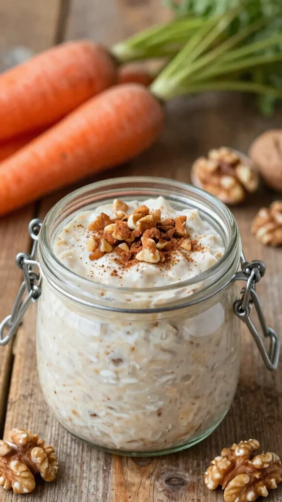 18 Low-Calorie Overnight Oats Recipes - Healthy and Filling Breakfasts - 16. Carrot Cake Overnight Oats 1