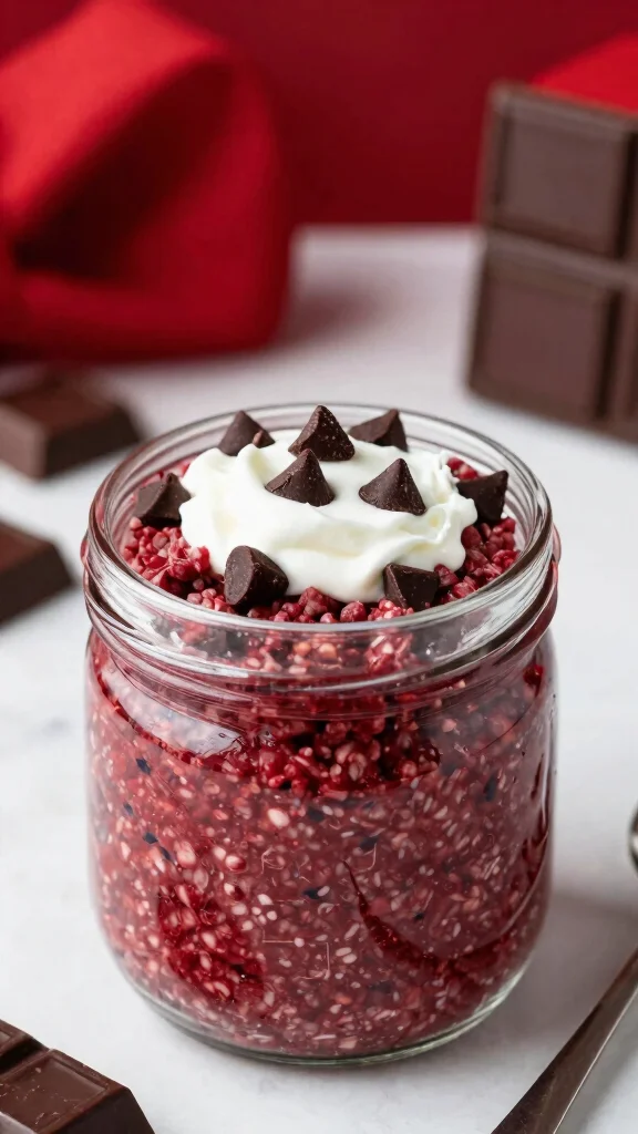 18 Low-Calorie Overnight Oats Recipes - Healthy and Filling Breakfasts - 18. Red Velvet Overnight Oats 1