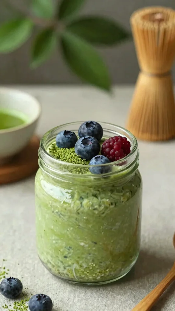 18 Low-Calorie Overnight Oats Recipes - Healthy and Filling Breakfasts - 5. Matcha Green Tea Overnight Oats 1