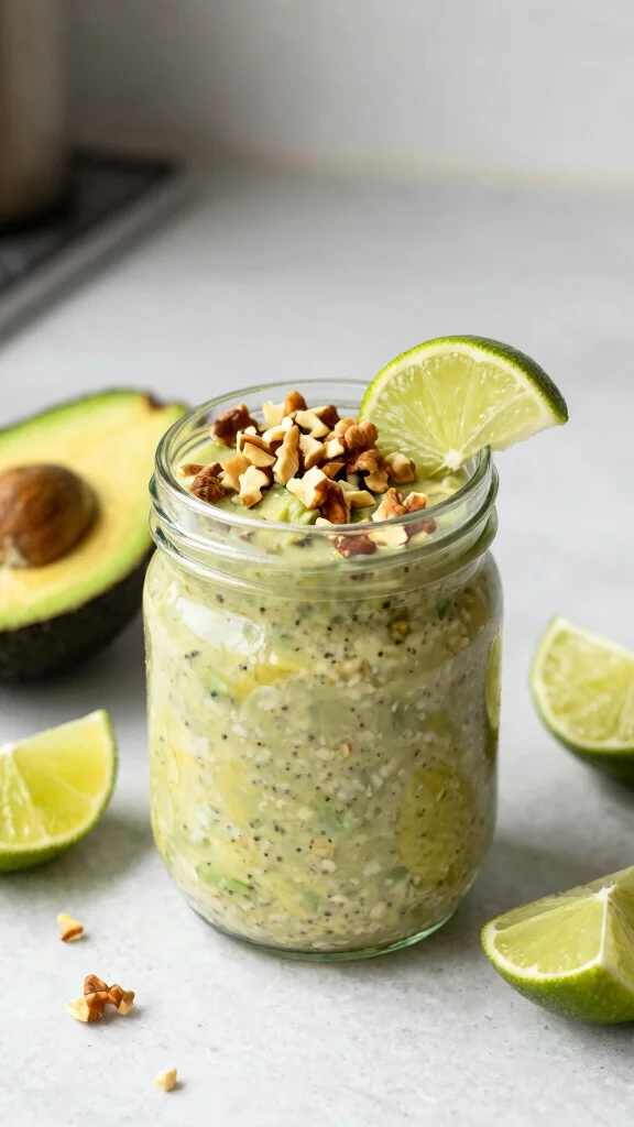 18 Overnight Oats with Almond Milk Recipes - Creamy and Dairy-Free Breakfasts - 17. Avocado Overnight Oats 1