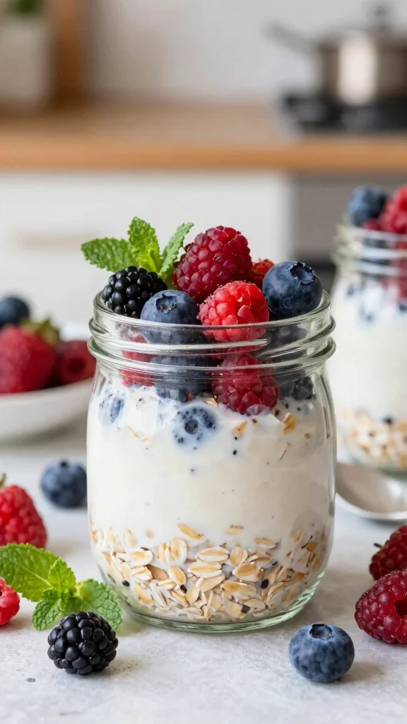 18 Overnight Oats with Almond Milk Recipes - Creamy and Dairy-Free Breakfasts - 4. Berry Bliss Overnight Oats 1