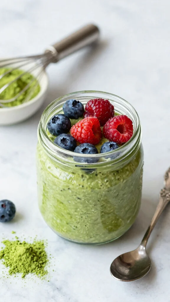 18 Overnight Oats with Almond Milk Recipes - Creamy and Dairy-Free Breakfasts - 7. Matcha Green Tea Overnight Oats 1
