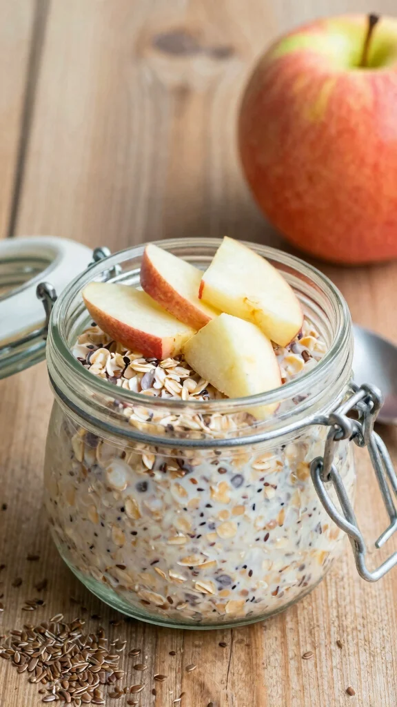 18 Overnight Oats with Apples Recipes - Naturally Sweet and Protein-Packed Breakfasts - 13. Overnight Oats with Apple and Flaxseed 1