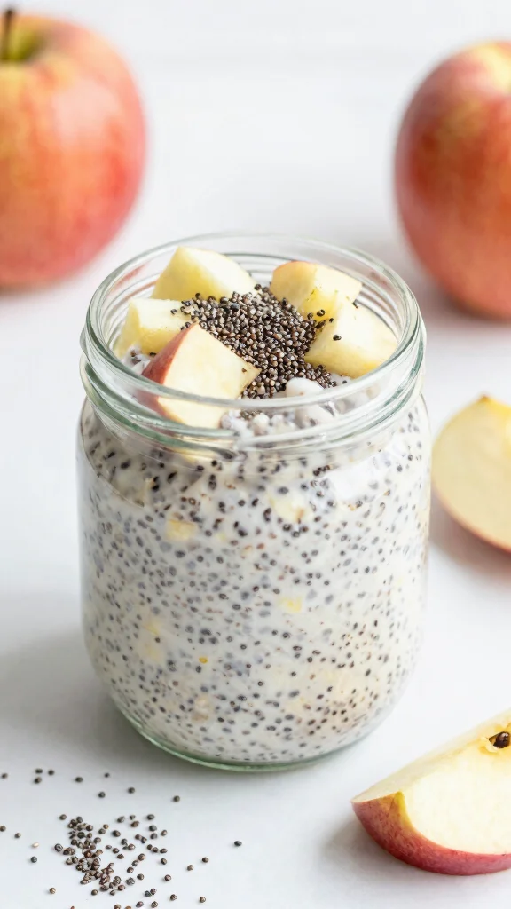 18 Overnight Oats with Apples Recipes - Naturally Sweet and Protein-Packed Breakfasts - 7. Apple Chia Seed Overnight Oats 1