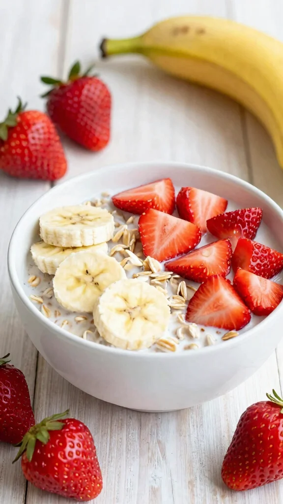 18 Overnight Oats with Strawberries Recipes - Fresh and Protein-Rich Breakfasts - 2. Strawberry Banana Oats 1