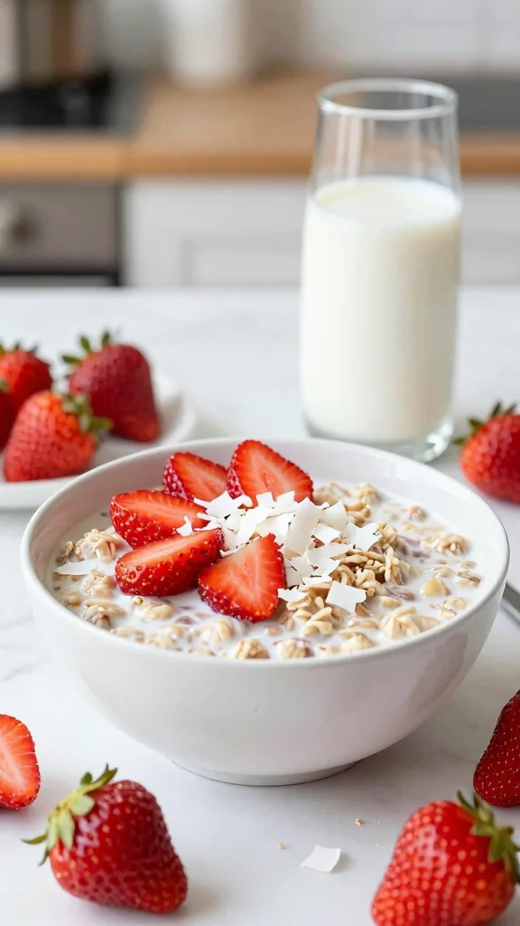 18 Steel Cut Overnight Oats Recipes - Quick and Fiber-Rich Breakfasts - 11. Strawberry Coconut Overnight Oats 1