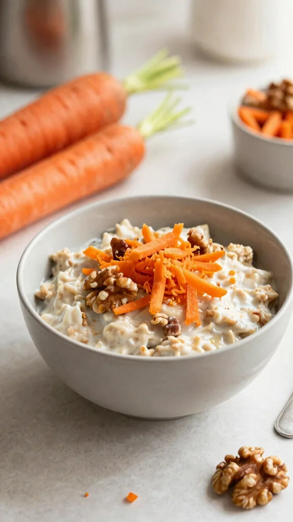 18 Steel Cut Overnight Oats Recipes - Quick and Fiber-Rich Breakfasts - 16. Carrot Cake Overnight Oats 1