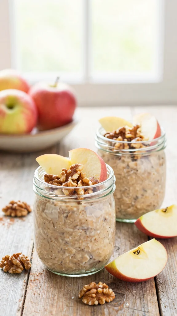 19 Meal Prep Overnight Oats Recipes - Time-Saving and Healthy Breakfasts - 1. Classic Cinnamon Apple Overnight Oats 1