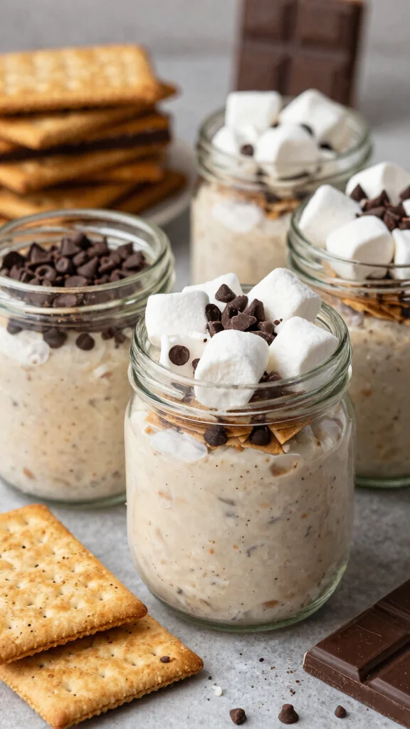 19 Meal Prep Overnight Oats Recipes - Time-Saving and Healthy Breakfasts - 13. S'mores Overnight Oats 1