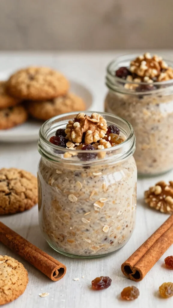 19 Meal Prep Overnight Oats Recipes - Time-Saving and Healthy Breakfasts - 14. Oatmeal Cookie Overnight Oats 1