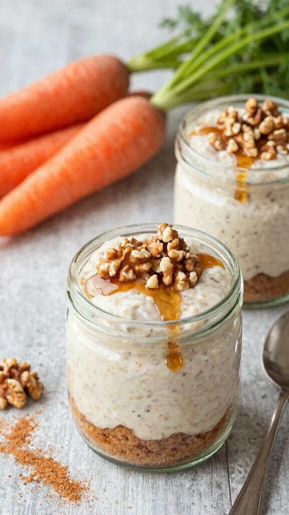 19 Meal Prep Overnight Oats Recipes - Time-Saving and Healthy Breakfasts - 17. Carrot Cake Overnight Oats 1